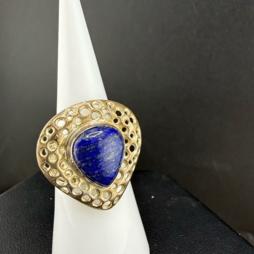 Vintage Jay King DTR Sterling Silver Ring Lapis Lazuli Size 5.75